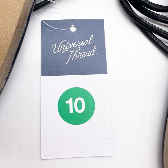 Universal Thread Women's Aura Two Band Slide Sandals Black Size 10 - Picture 6 of 6